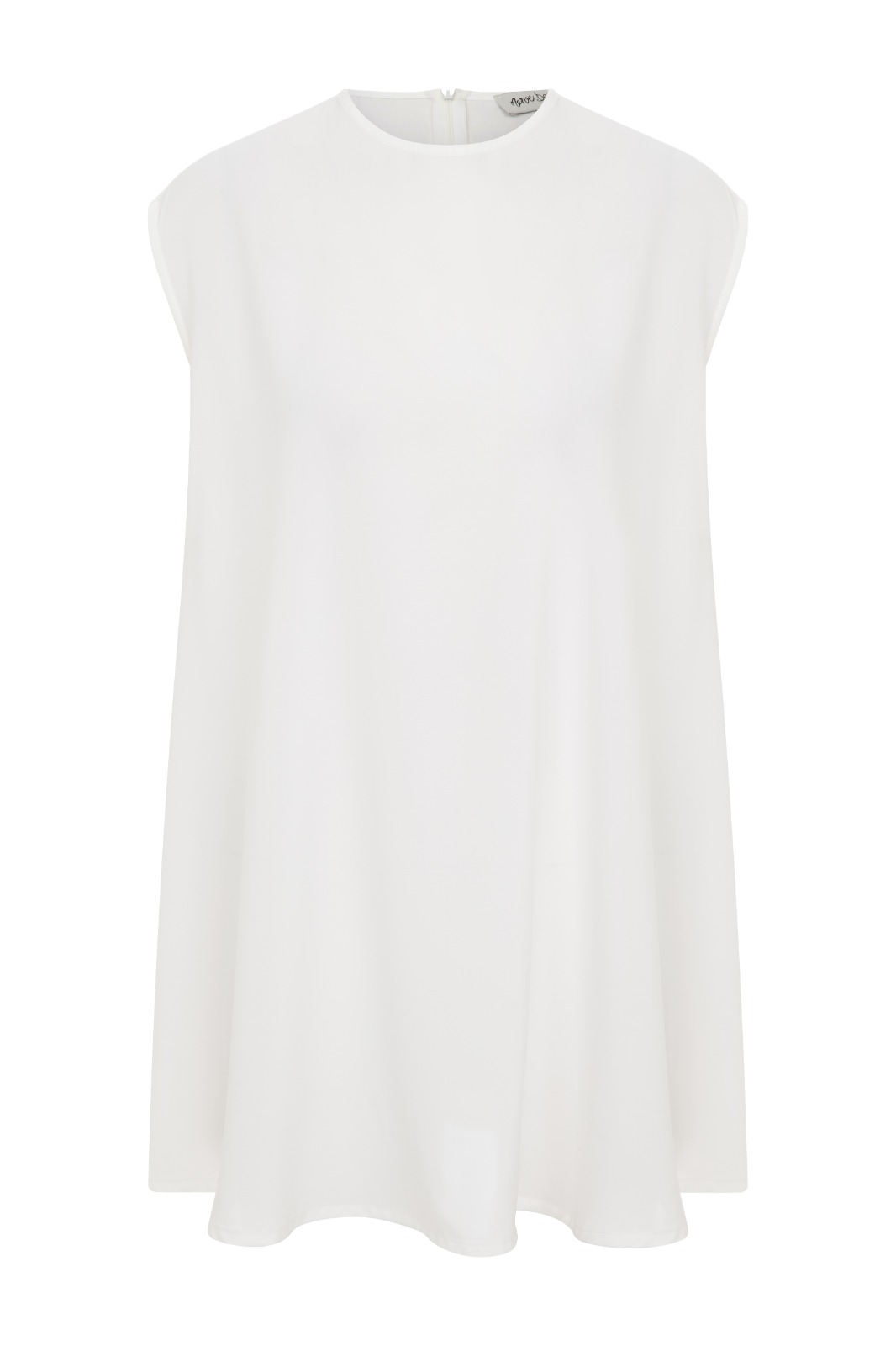 NICOLE Oversize White Crepe Blouse